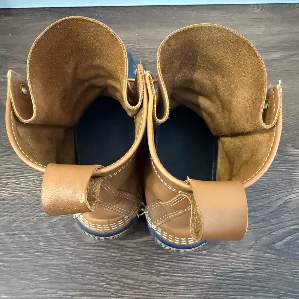 L.L. Bean Navy and Tan Duck Boots / Bean Boots; Woman’s 8 M - Picture 7 of 9